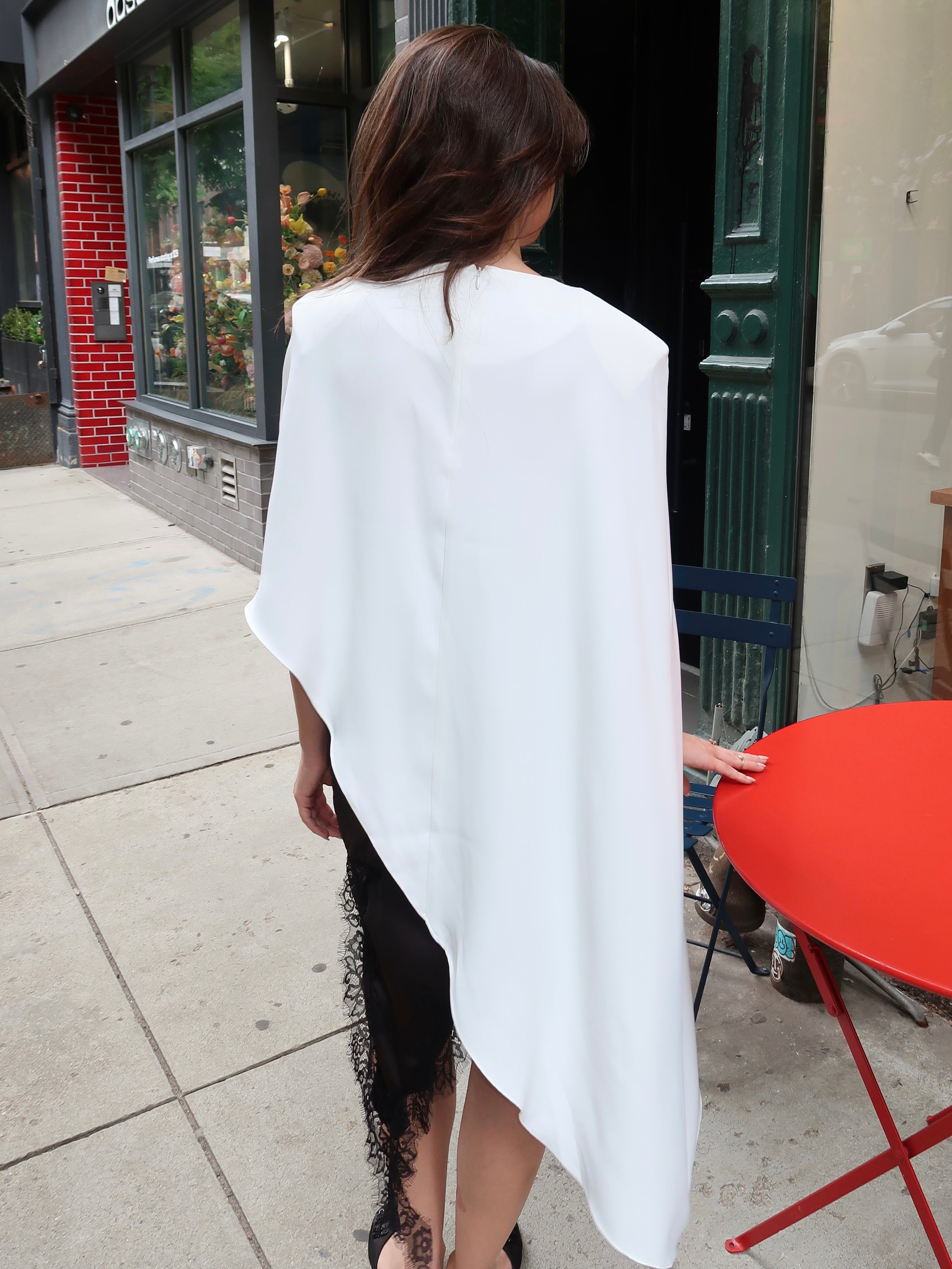 Allegra Asym Blouse in White