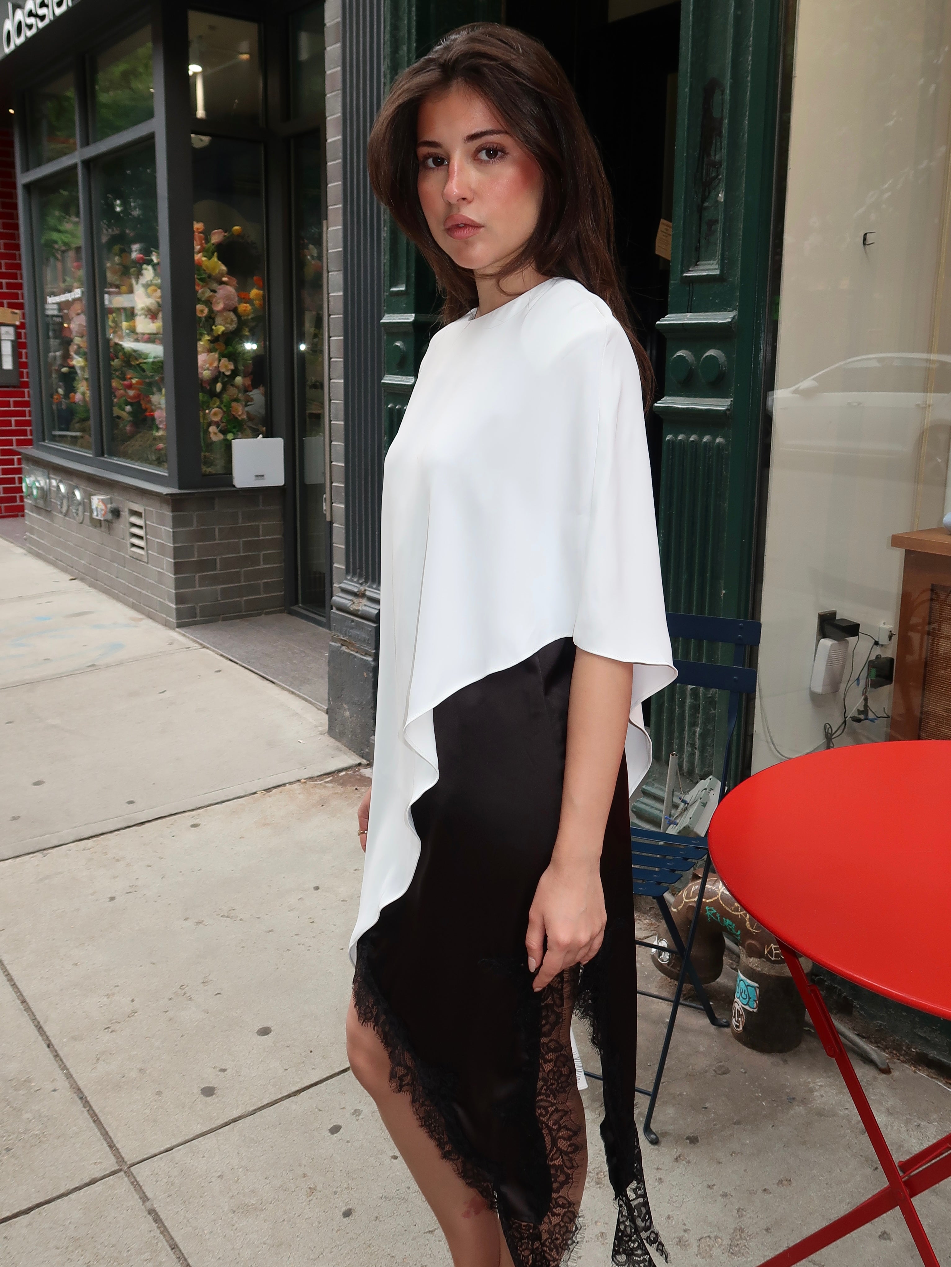 Allegra Asym Blouse in White