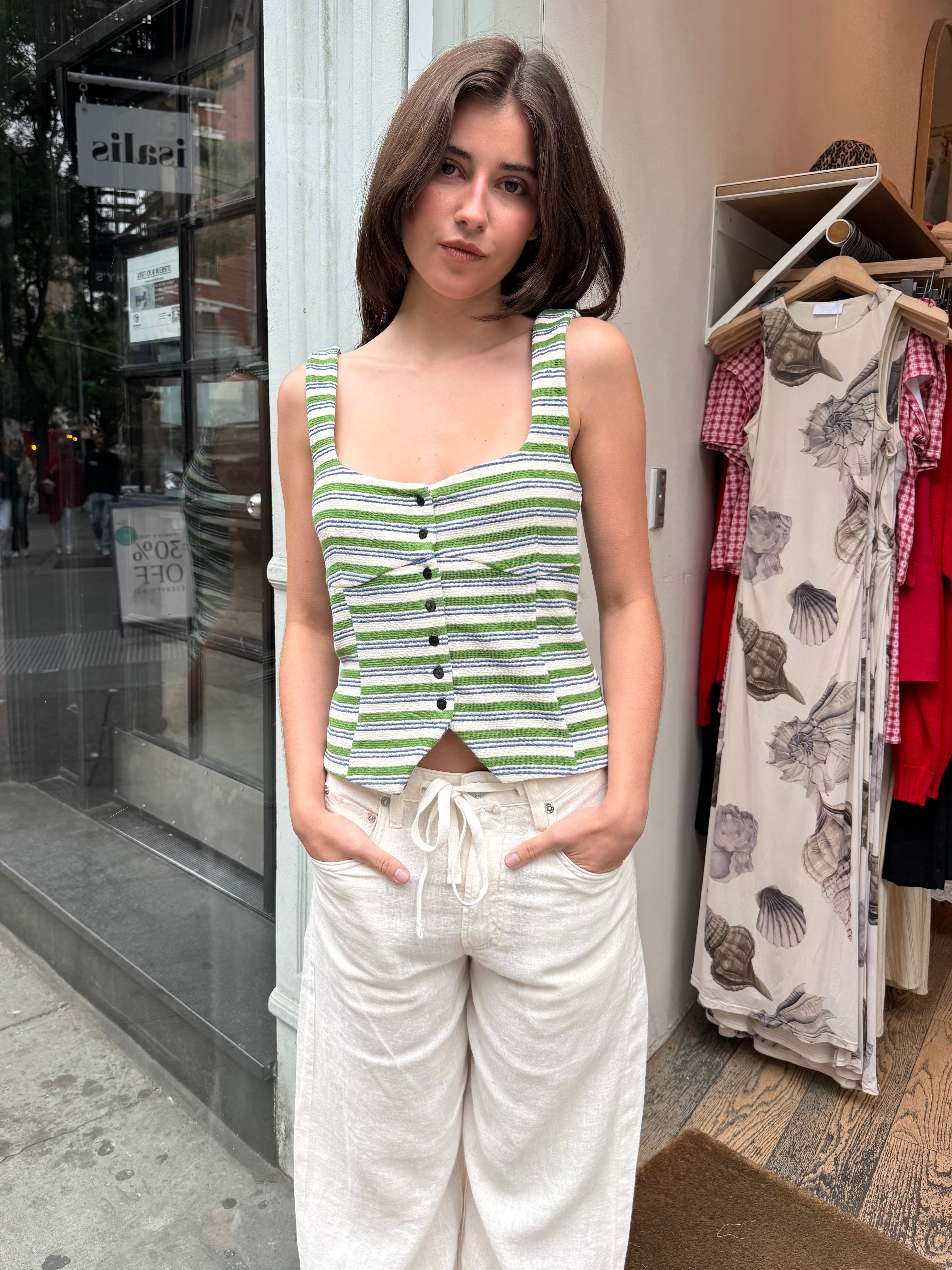 Dempsey Tank Top in Green