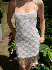 Ecaille Mini Dress in White