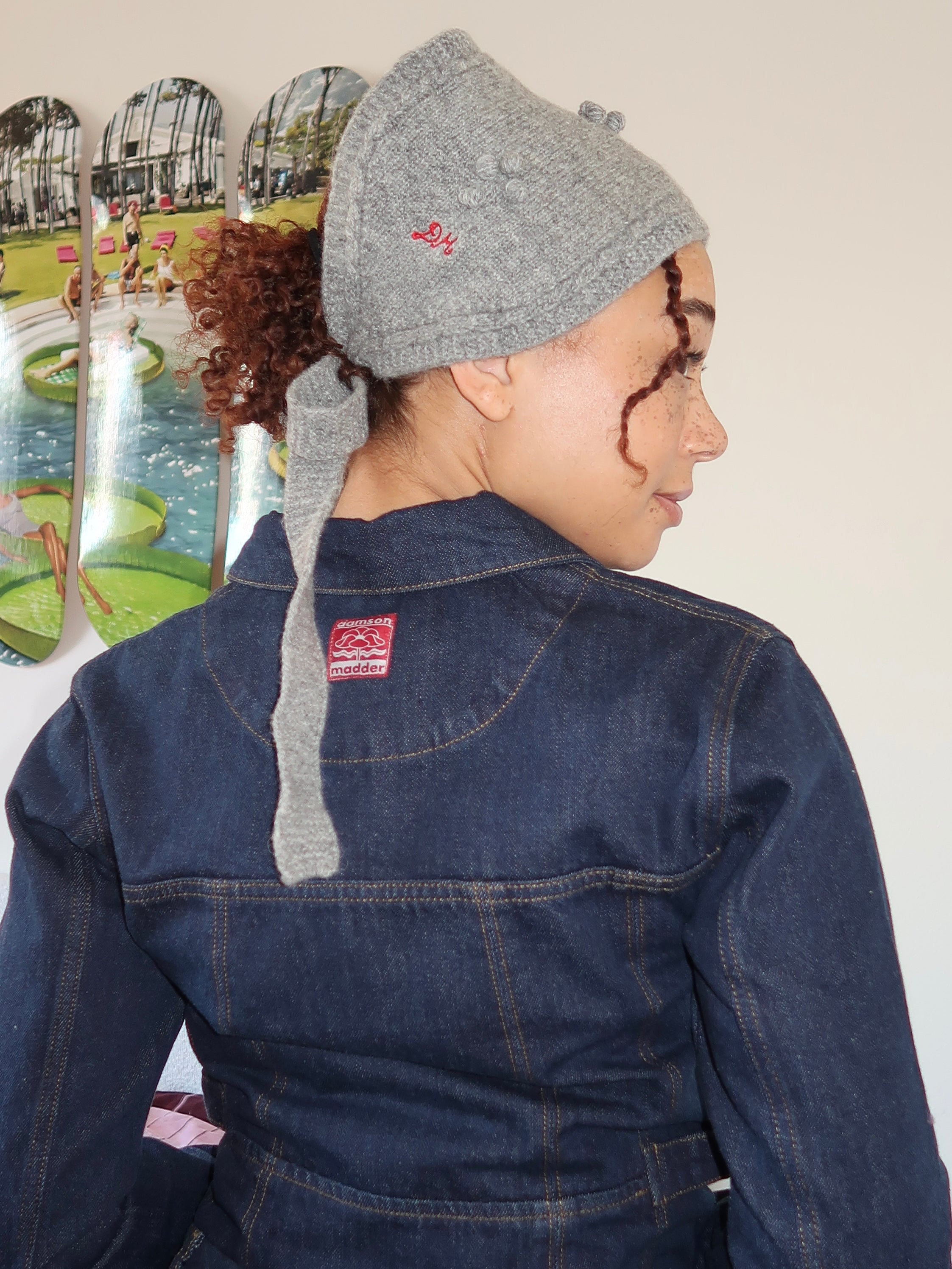 Mini Bonnet in Grey Marl