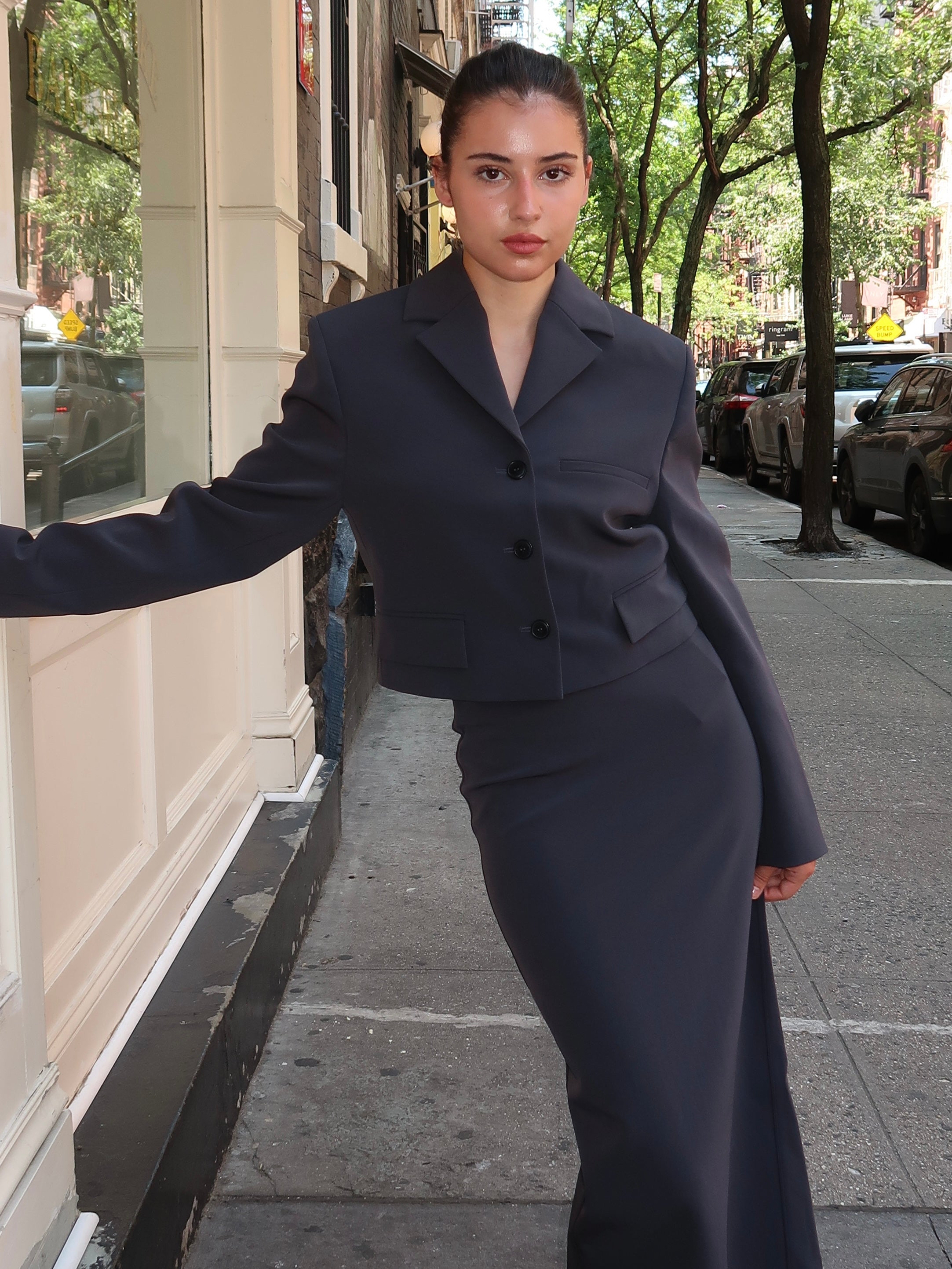 Sinead Jacket in Jersey Blue