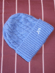 Cable Knit Beanie in Cobalt