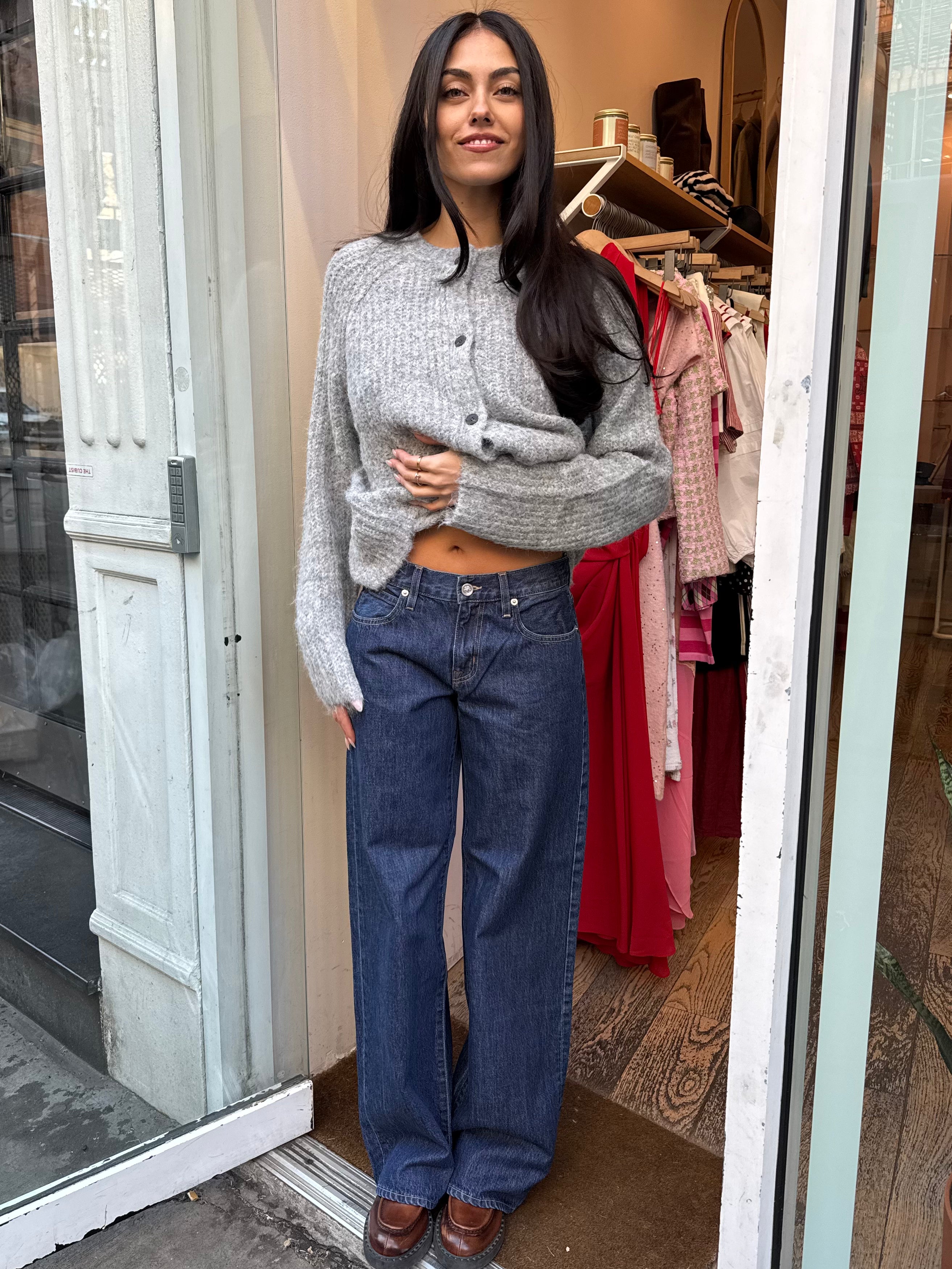 Mica Low Rise Relaxed Wide Leg Crop Jean in Infinite Dream