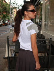 Paige Polo Tee in White