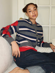 Didi Cardigan in Argyle Stripe Multi