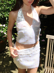 Angel Halter Top in White