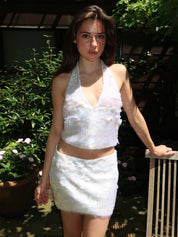 Angel Halter Top in White