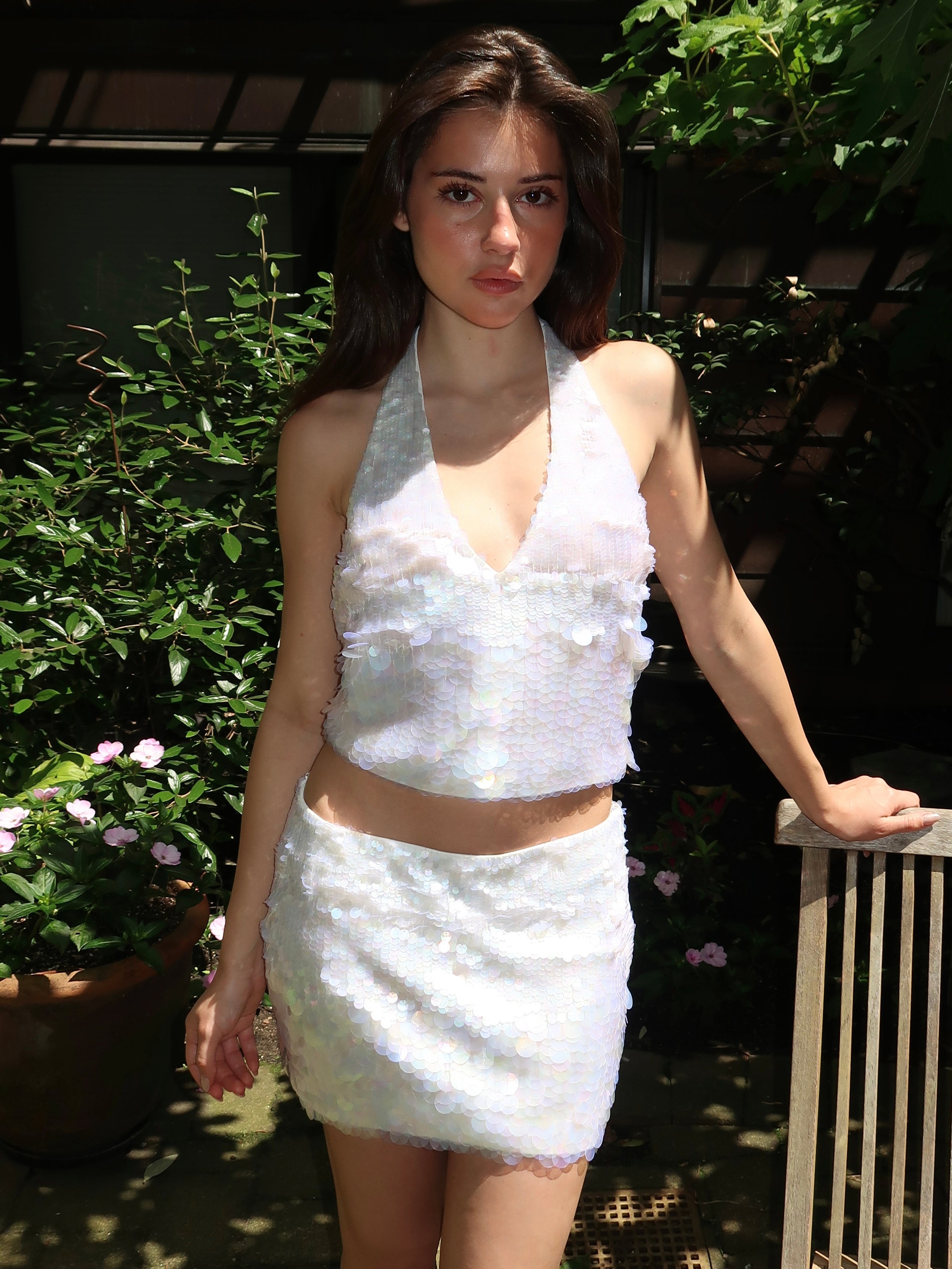 Angel Halter Top in White