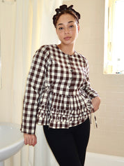 Madison Blouse in Butter Gingham