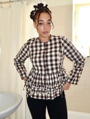 Madison Blouse in Butter Gingham