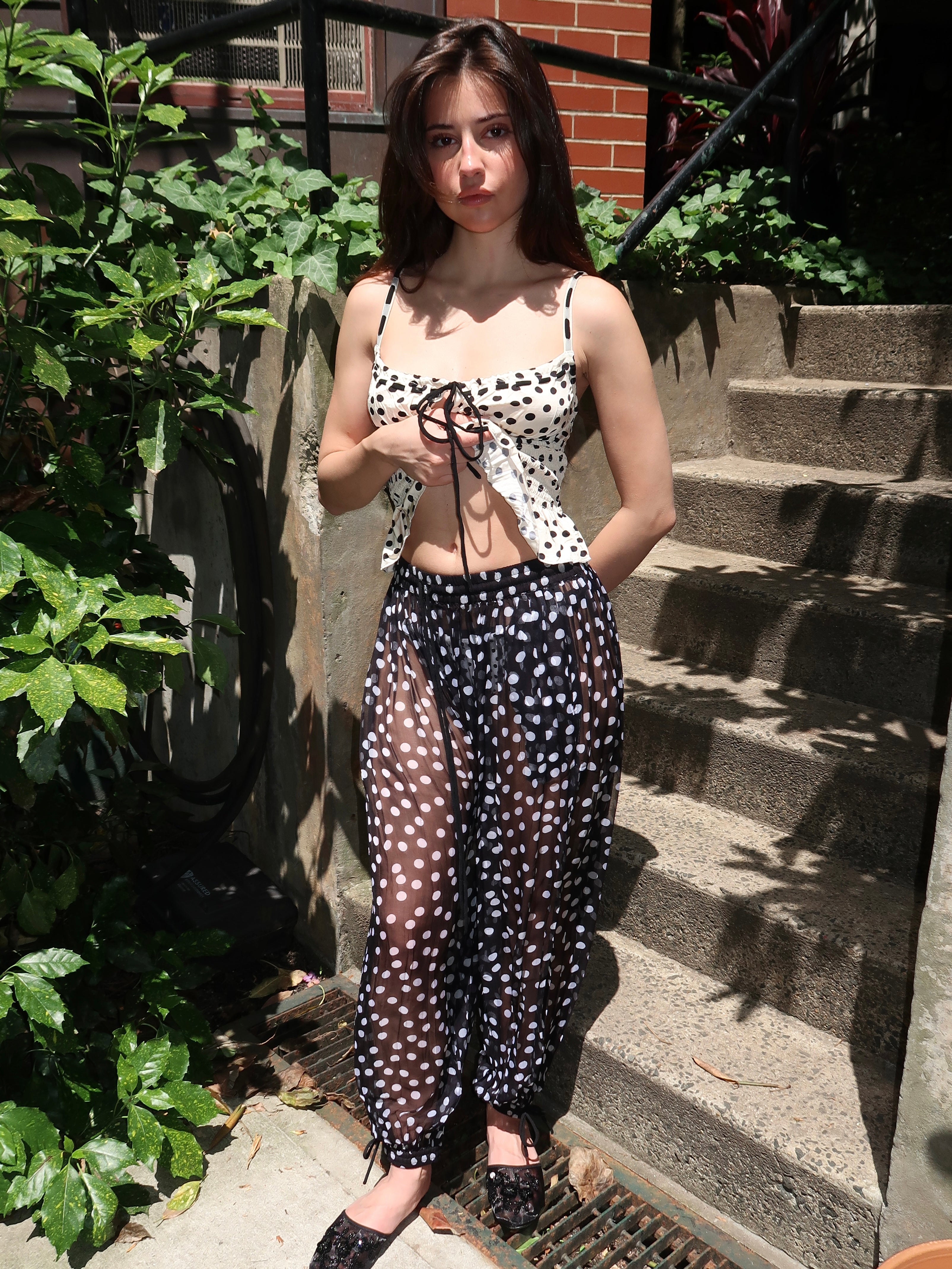 Ballon Pants Polka in Black