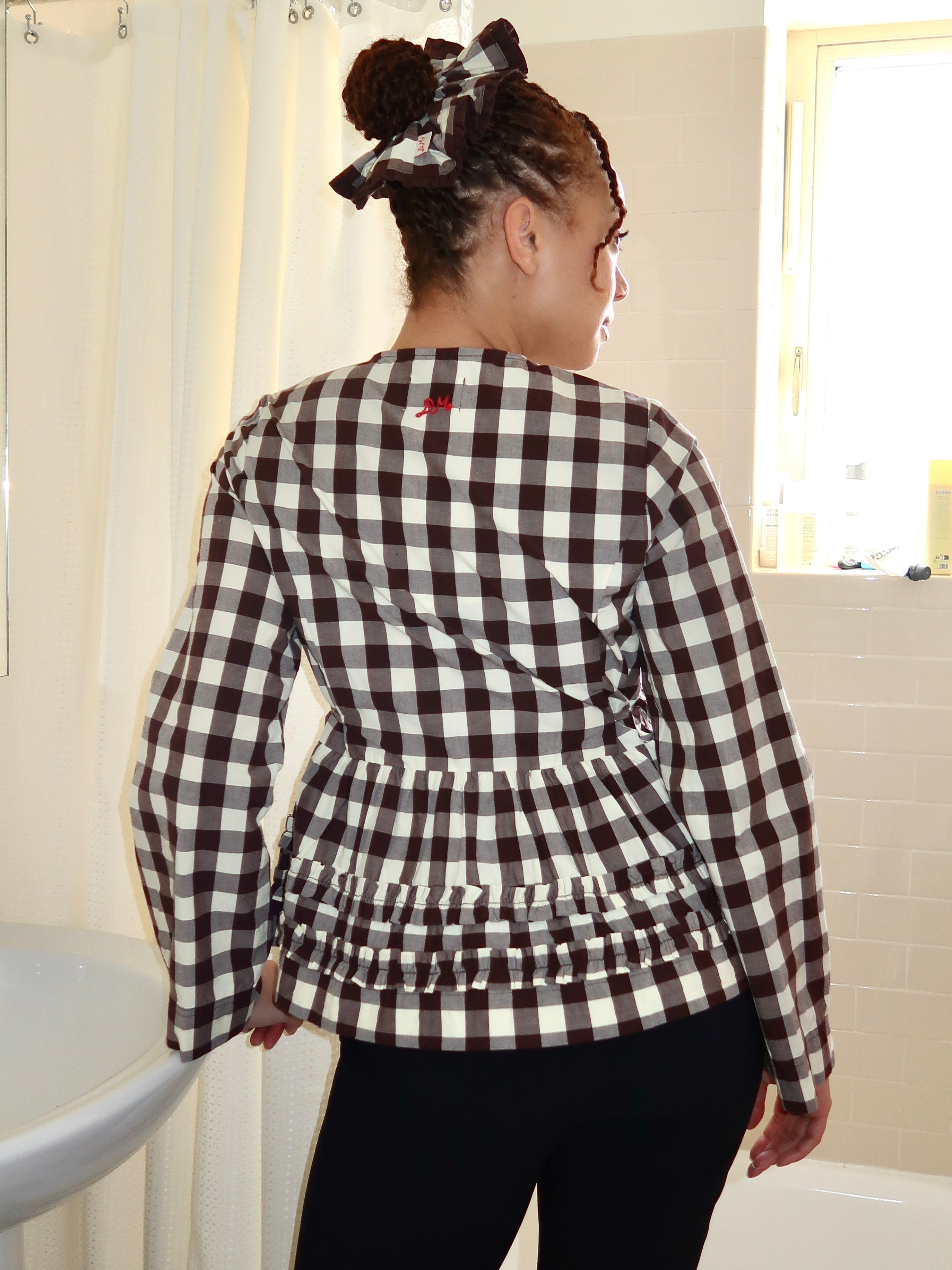 Madison Blouse in Butter Gingham