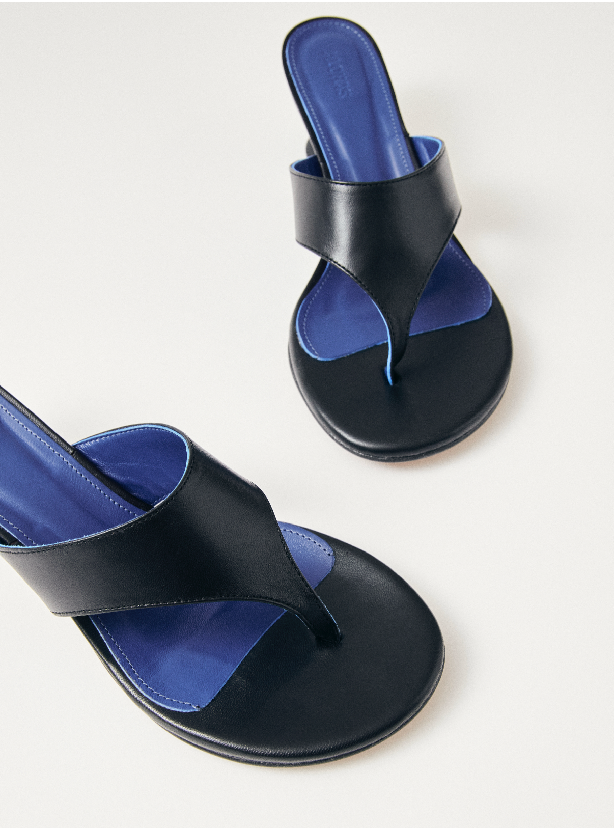 Tess Black Leather Sandals
