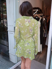Lauren Long Sleeve in Floral Green