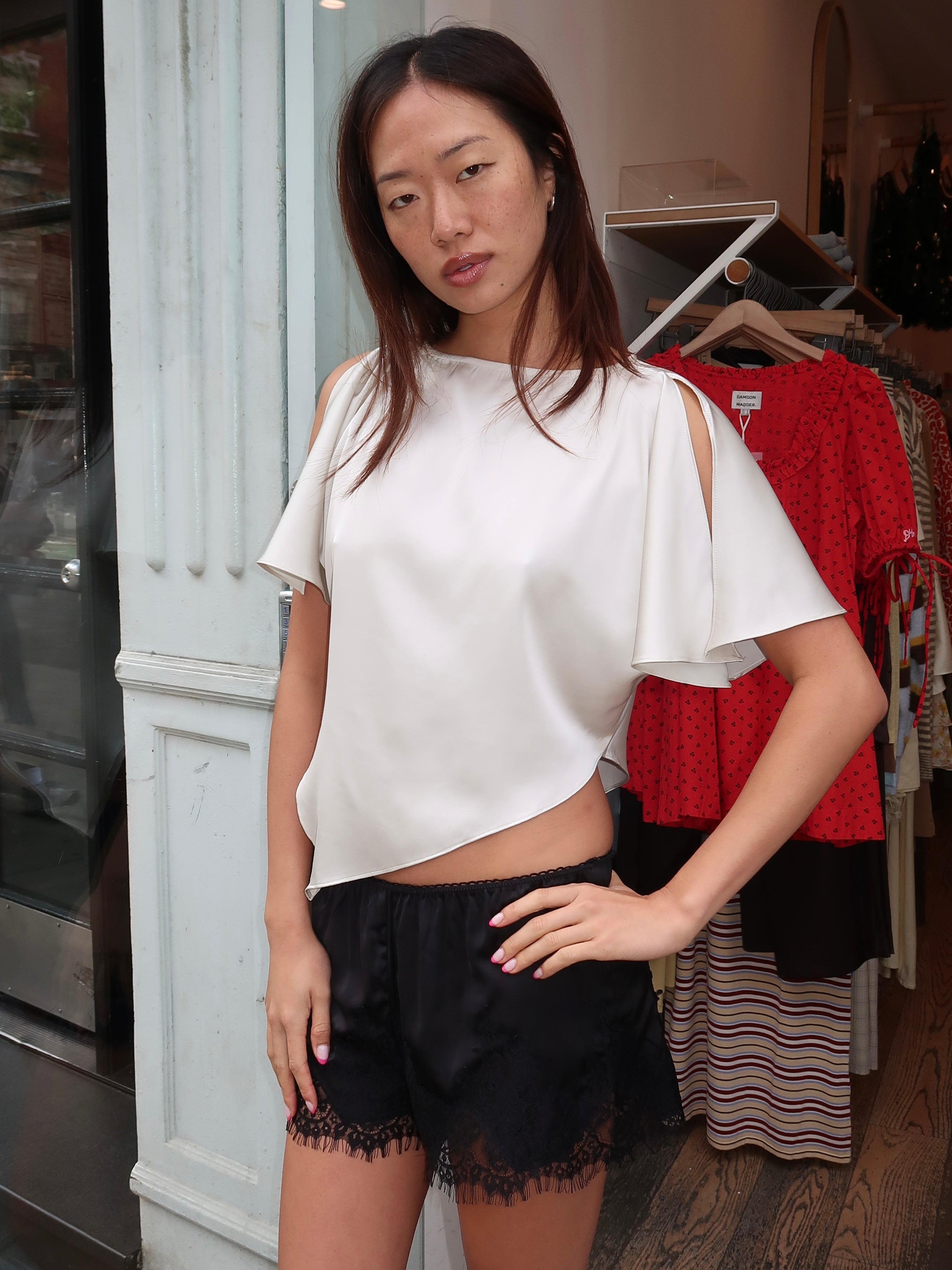 Aviva Silky Top in Ivory