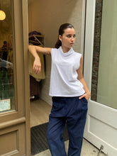 Load image into Gallery viewer, Jersey Sleeveless Turtleneck in Powder
