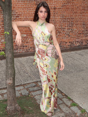 Maura Dress Bianca Abstract Green