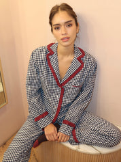 Antonia PJ Set in Navy Gingham