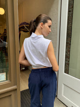 Load image into Gallery viewer, Jersey Sleeveless Turtleneck in Powder
