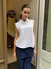 Load image into Gallery viewer, Jersey Sleeveless Turtleneck in Powder

