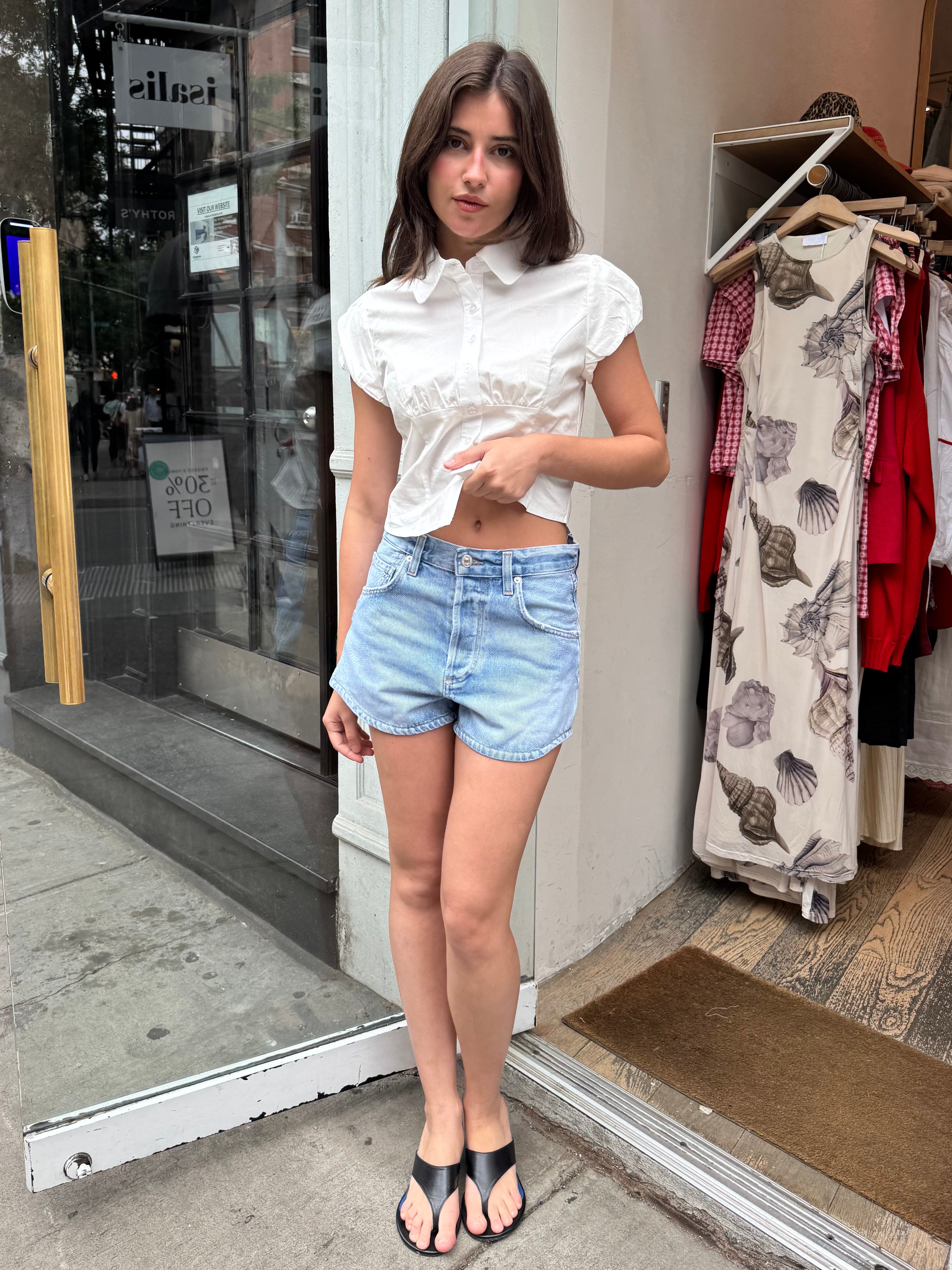 Abita Curved Hem Short in Blaire