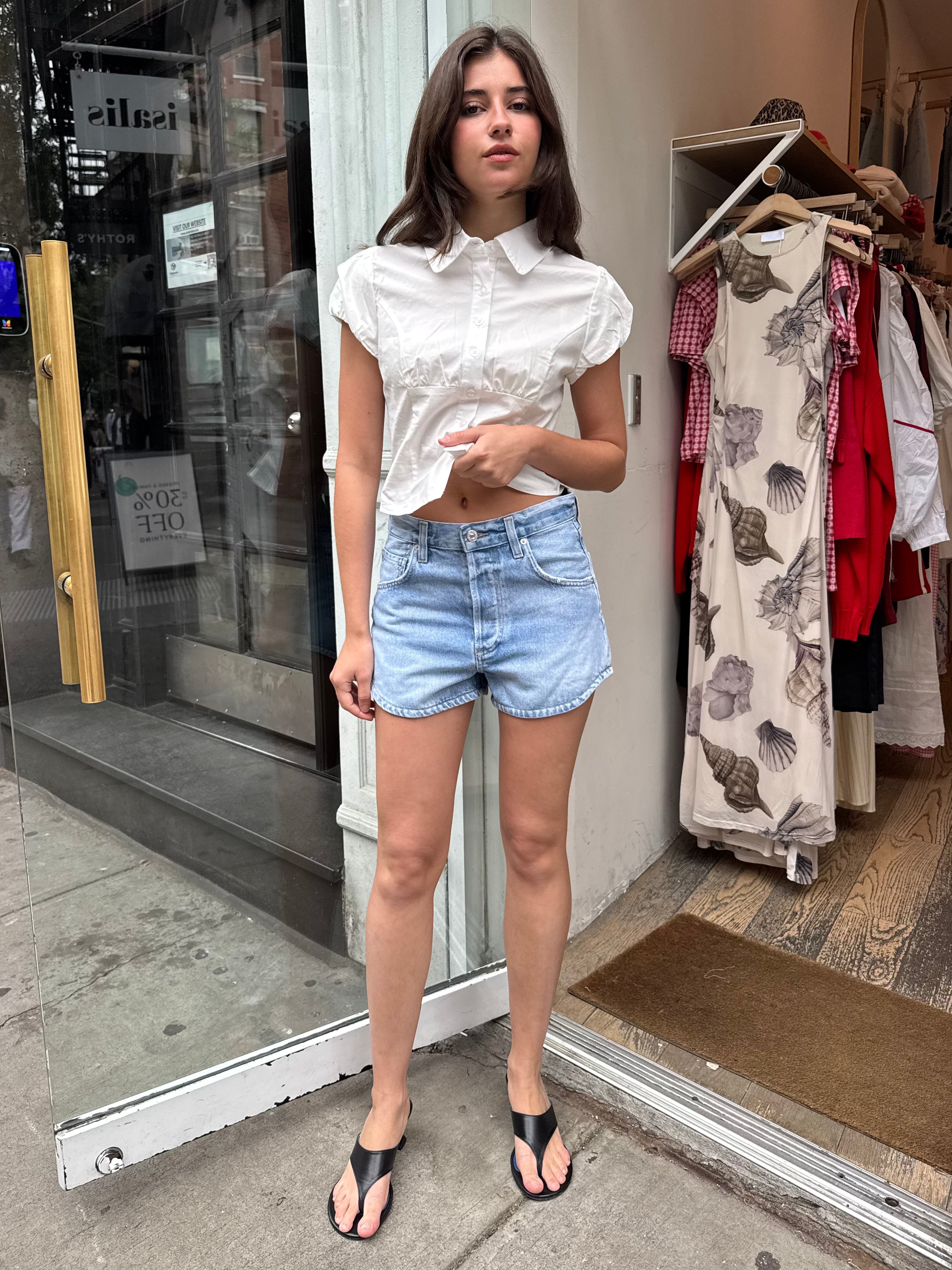 Abita Curved Hem Short in Blaire