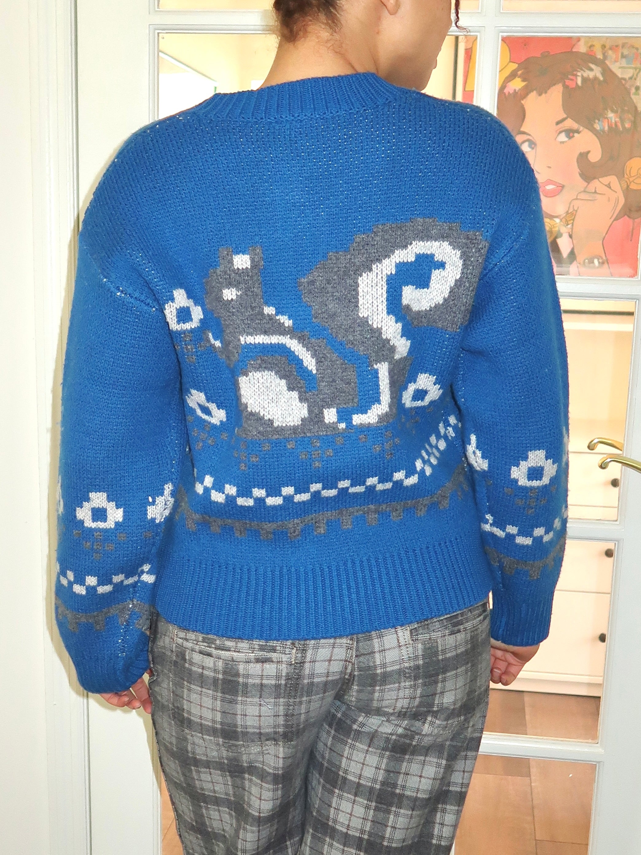 Romily Jumper/Cardigan in Novelty Squirrel