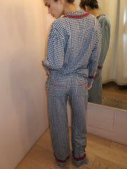 Antonia PJ Set in Navy Gingham