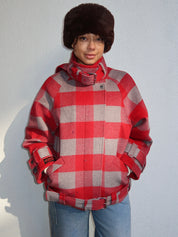 Polly Wool Bomber in Red