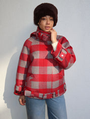 Polly Wool Bomber in Red