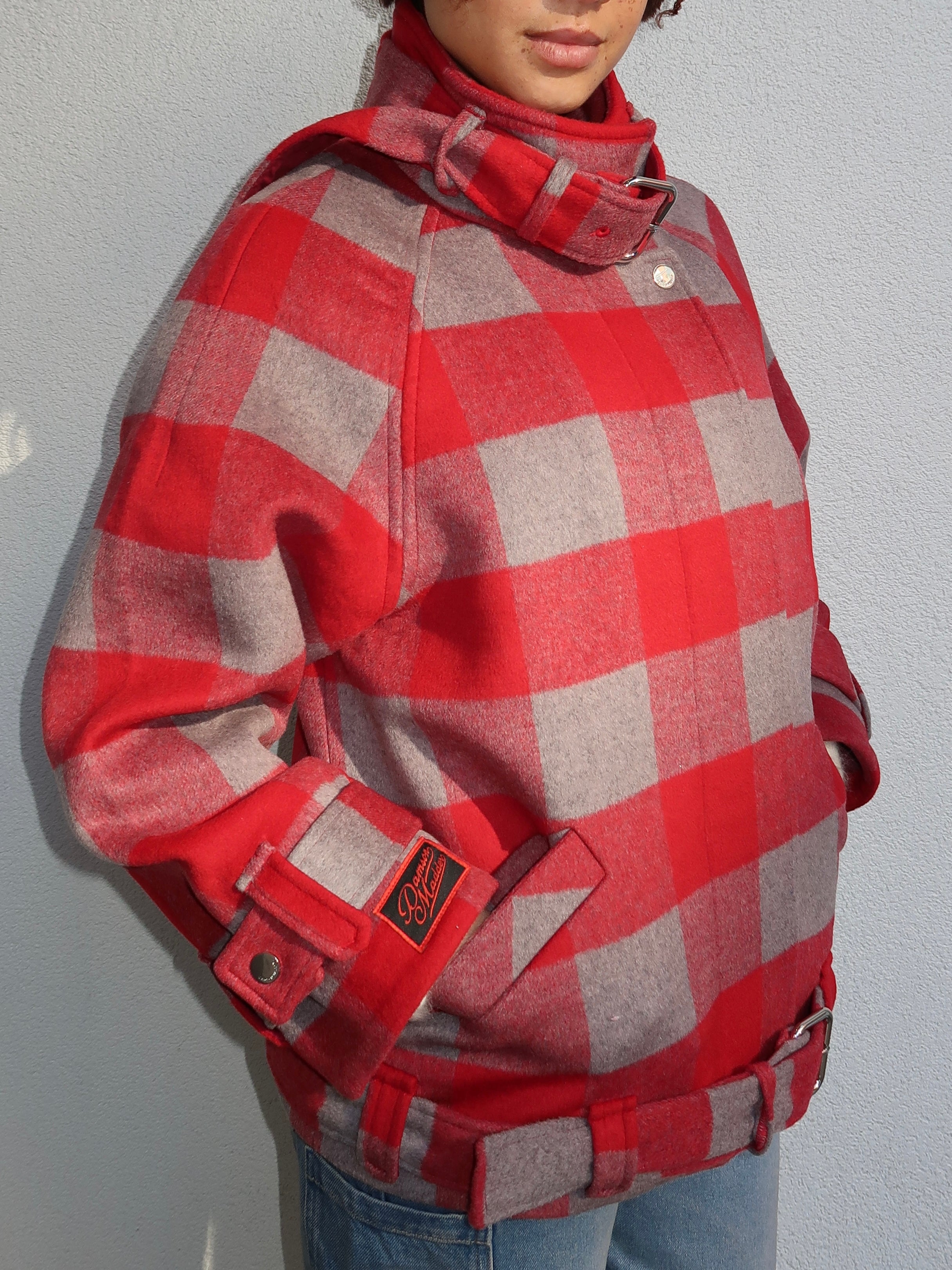 Polly Wool Bomber in Red