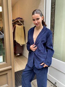 Cord Blazer in Navy