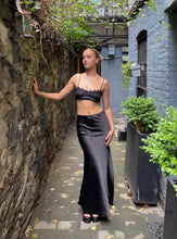 Load image into Gallery viewer, Sandy Lace Top &amp; Skirt Set in Black
