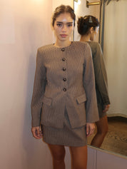 Bellmere Jacket in Brown Houndstooth