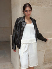 Lincoln Bomber Jacket in Vintage Brown