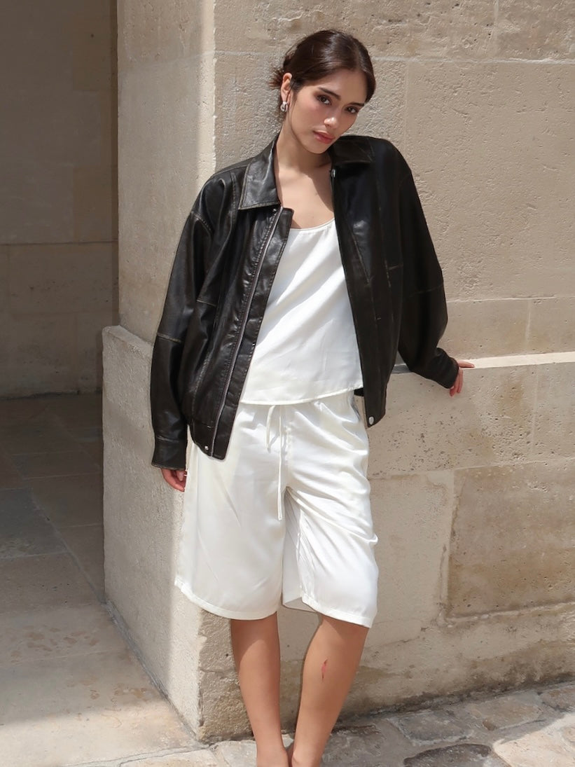 Lincoln Bomber Jacket in Vintage Brown