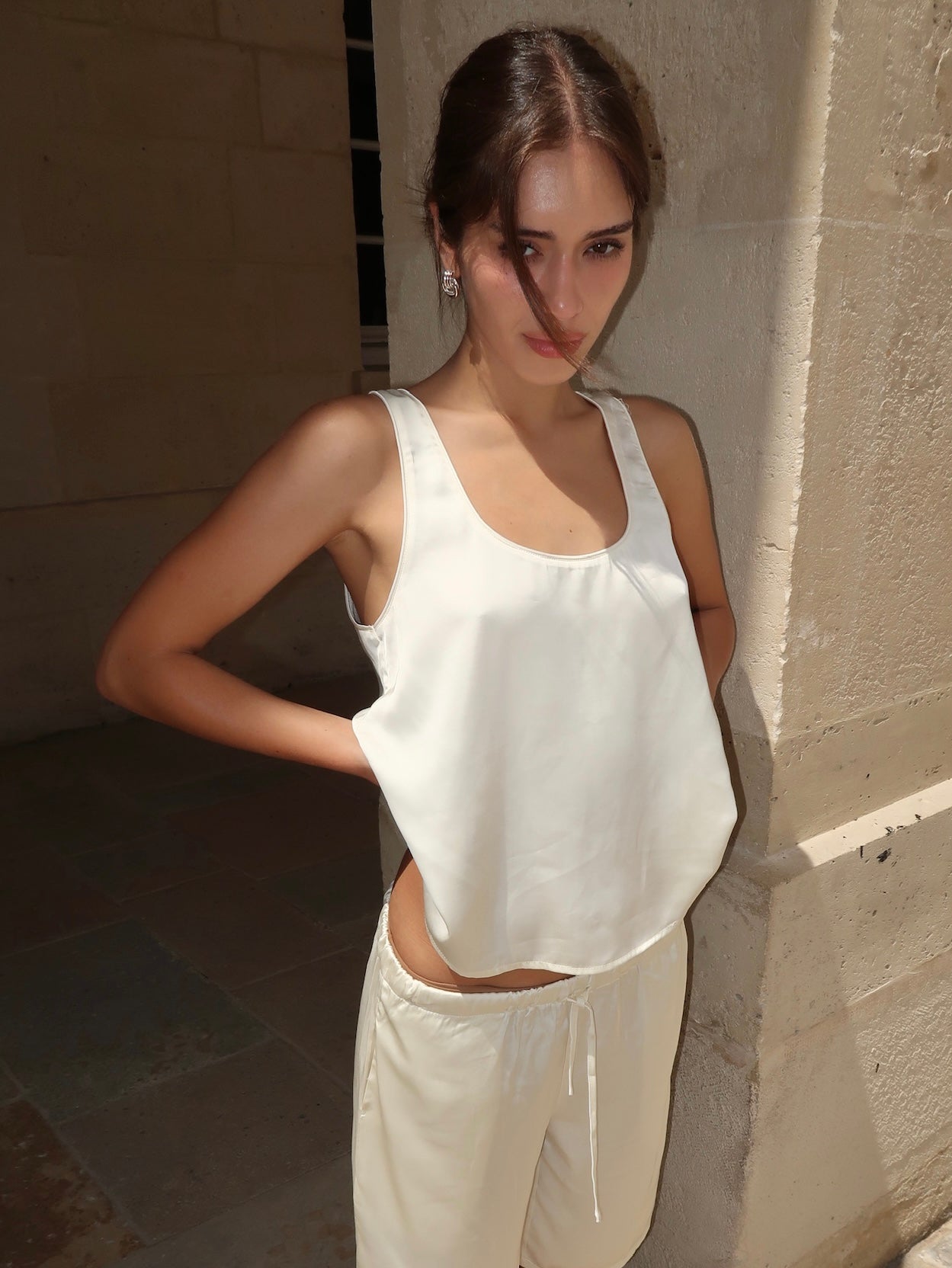 Mikayla Tank Top in Ivory – Isalis