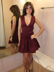 Palomar Mini Dress in Mulberry