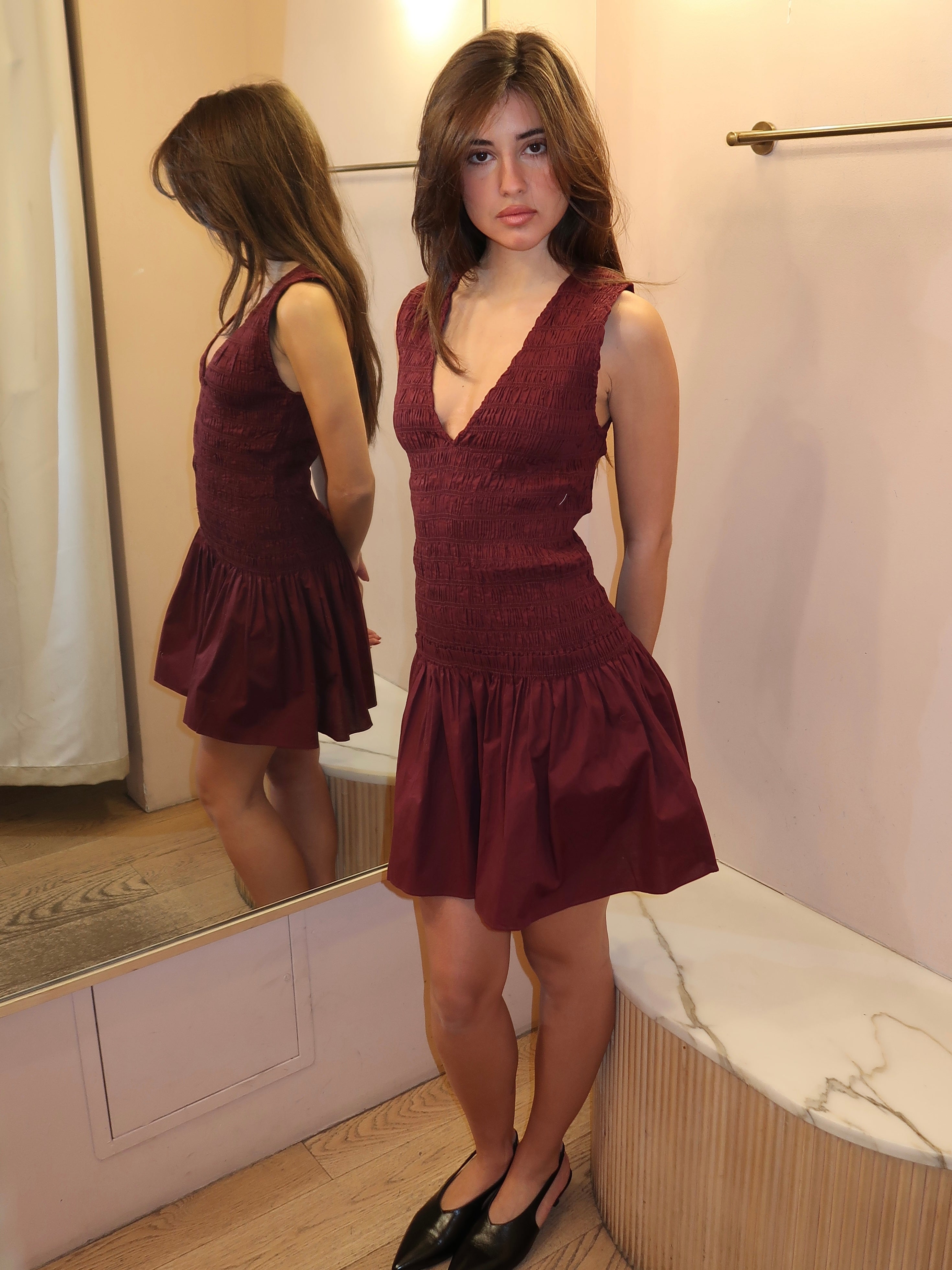 Palomar Mini Dress in Mulberry