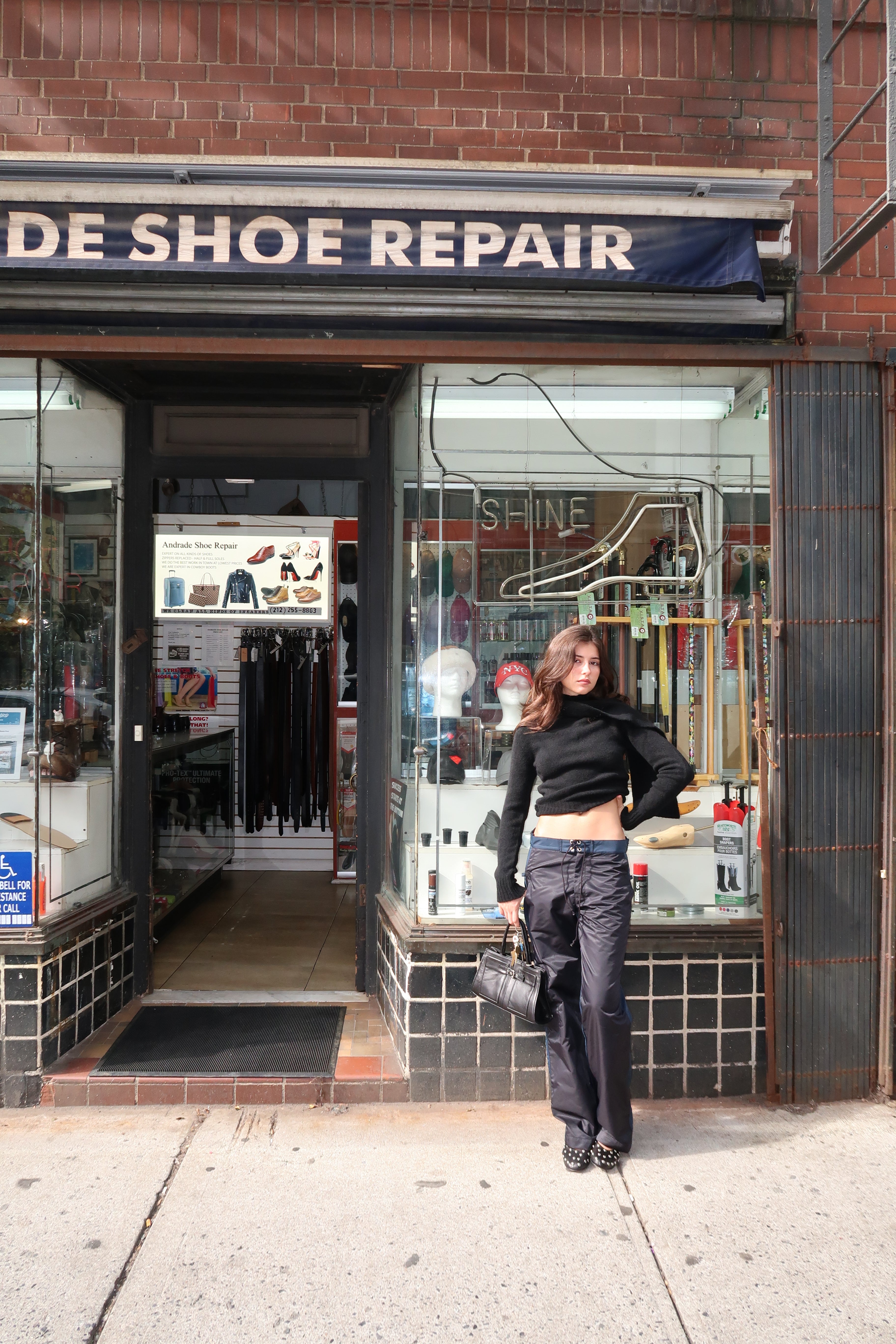 Cedric Trousers in Black/Navy