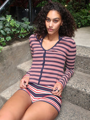 Doris Cardigan in Cila Stripe Navy