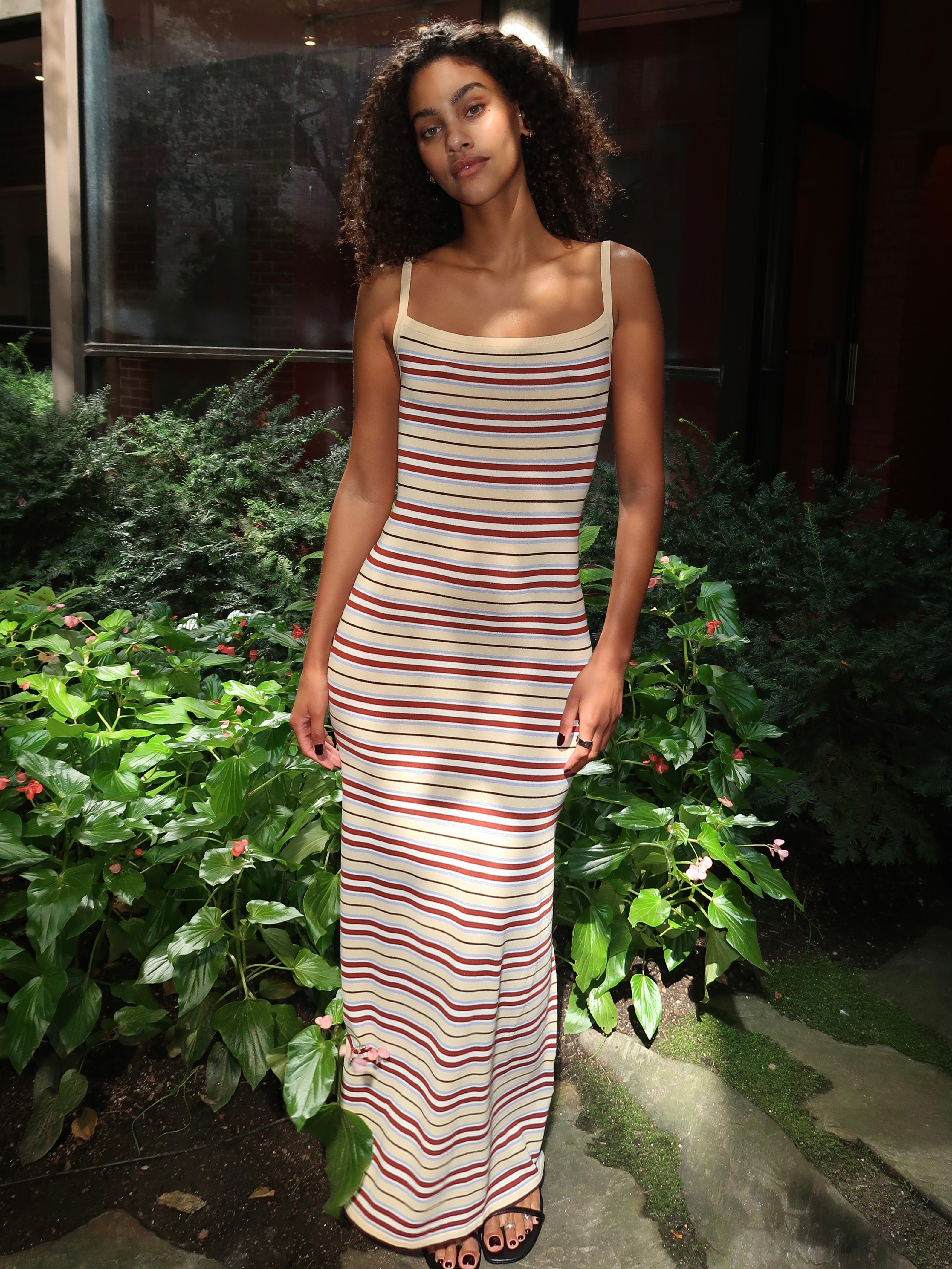 Doris Midi Dress Cila Stripe Butter