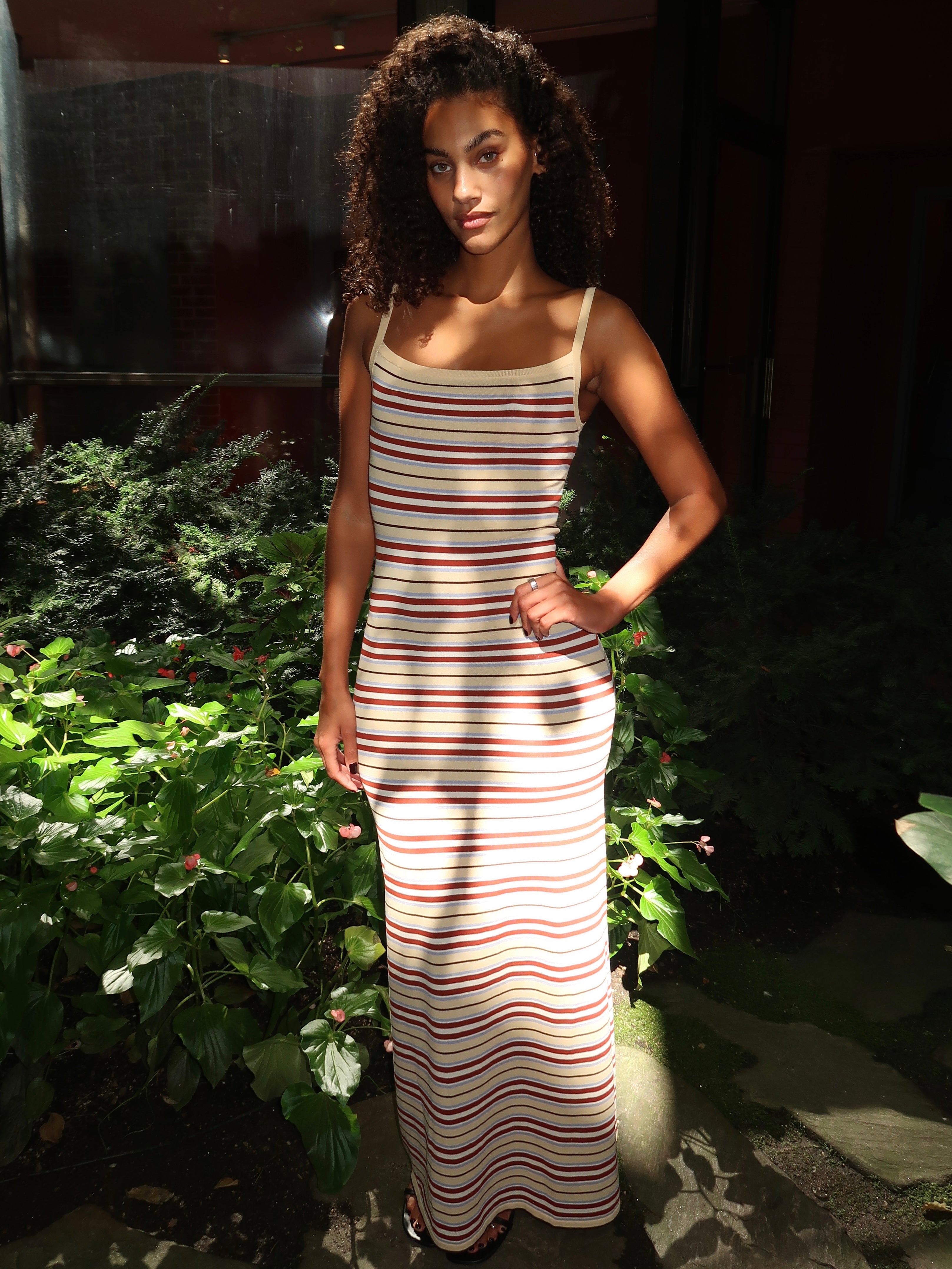 Doris Midi Dress Cila Stripe Butter