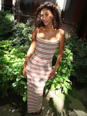 Doris Midi Dress Cila Stripe Butter