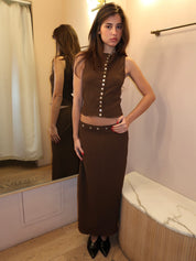 Story Maxi Skirt in Brown