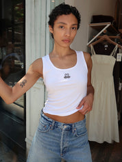 Skai Swan Tank in Off White
