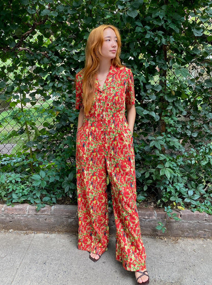 Gabbe Jumpsuit in House Red