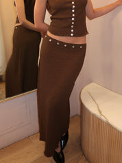Story Maxi Skirt in Brown