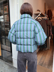 Striped Short Jacket in Blue